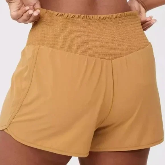 aerie Shorts Offline By Aerie Real Me Smocked Running Short